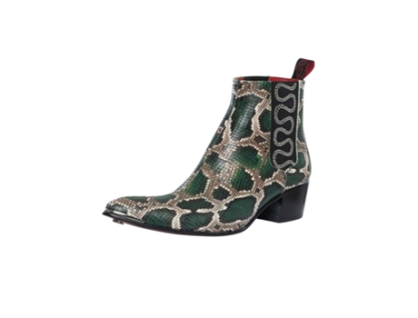Botas De Homem Jeffery West Chelsea Snake Nayade Pele Verde (44)