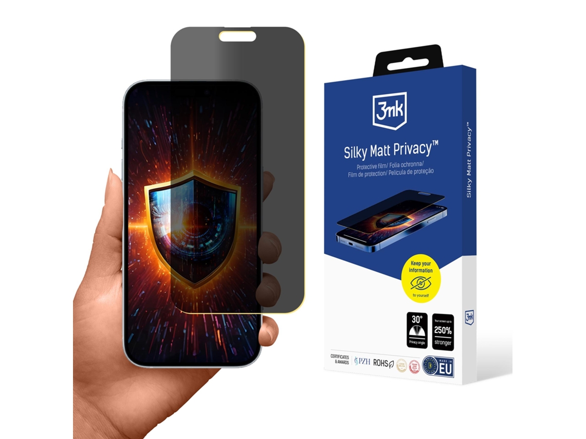 Película De Privacidade 3mk Silky Matt Para Apple Iphone 17 Pro.