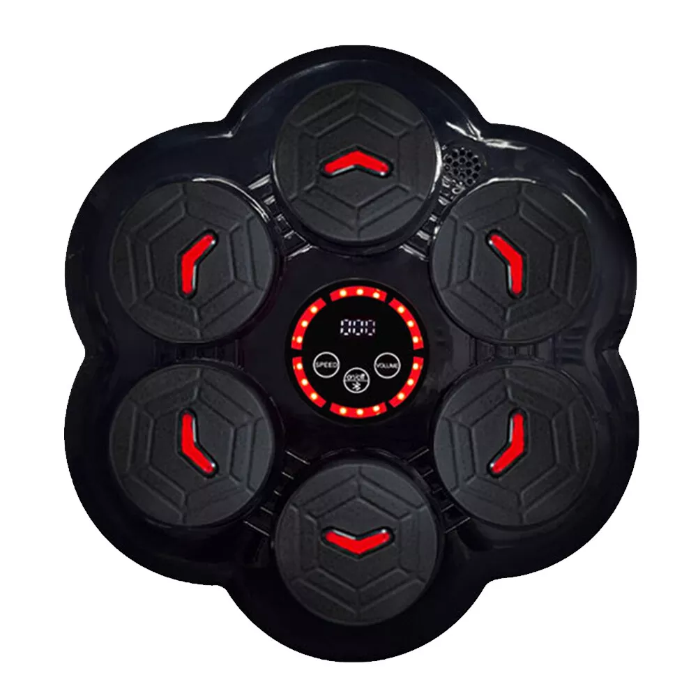 Máquina de boxe musical com 6 alvos, treinador de boxe com luvas para academia em casa