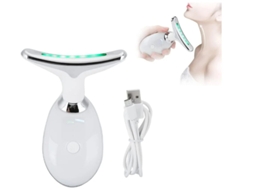 Massageador Elétrico Facial E Pescoço Yizhood Es 1081 Portátil De Alta Frequência Para Beleza Do Pescoço Condicionamento Facial Branco