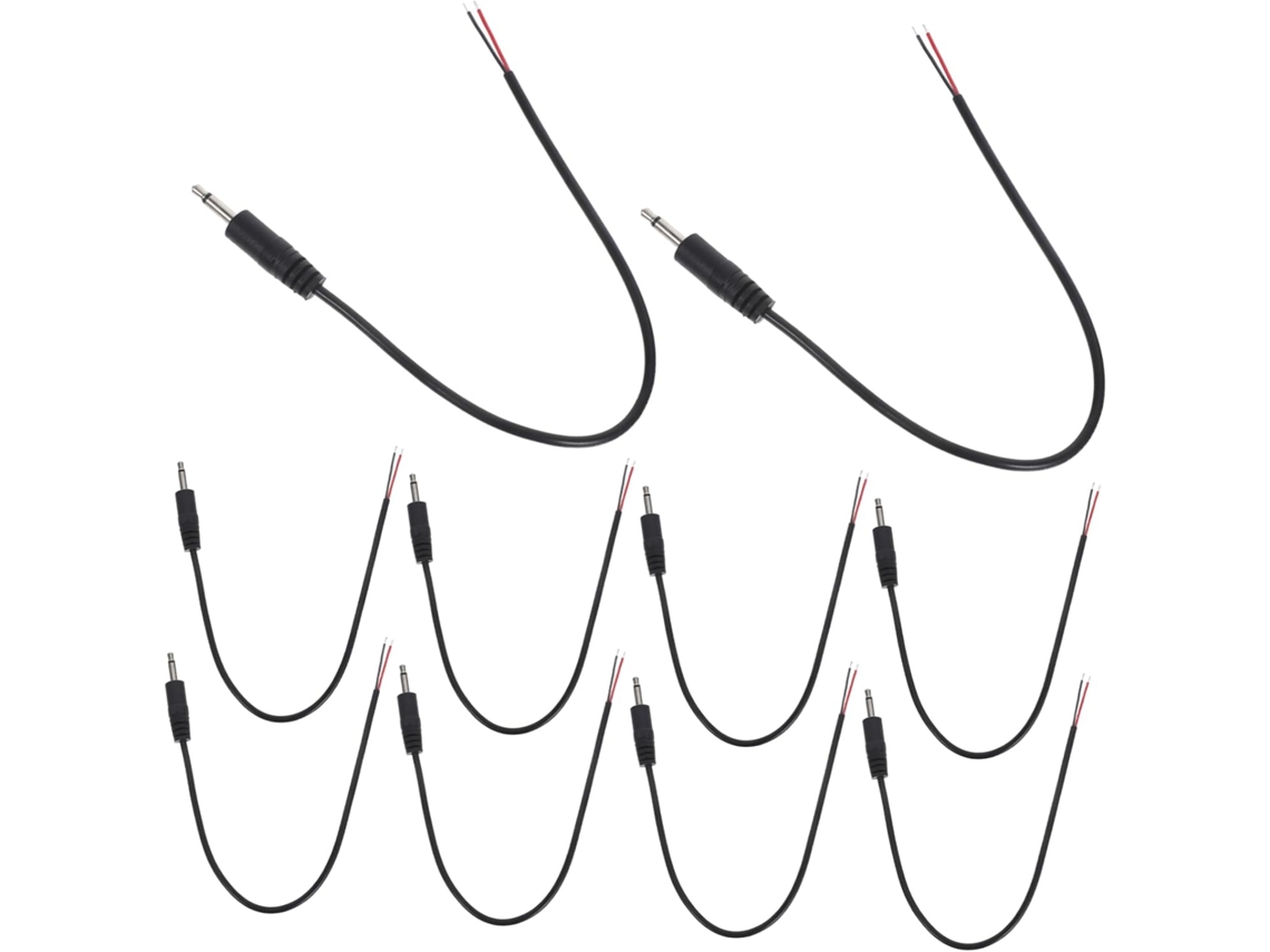 De Áudio Mono Macho De 3,5 Mm Com Extremidade Aberta, Pacote Com 10 Unidades Para Reparo De Alto Falantes E Fones De Gokoco