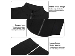 Chaqueta Deportiva Slim Fit Fasst com Cremallera, Gola Alta, Manga Longa para Yoga, Running, Fitness | S/MARCA