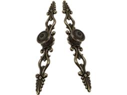 Shineofi Conjunto De 2-puxadores Para Armários Com Design Floral Vintage Europeu, Liga De Zinco, Espaçamento De 6, 3cm