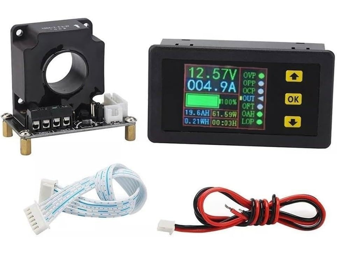 Voltímetro/amperímetro Cc De 200 A Com Sensor Hall
