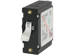 Interruptor BLUE SEA Ac/Dc Single Pole Magnetic World Circuit Breaker 50A Preto