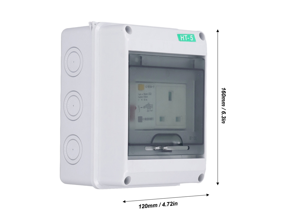 Interruptor De Circuito 13a Com Ip65, Plugue Britânico, 250vac Para Uso Externo