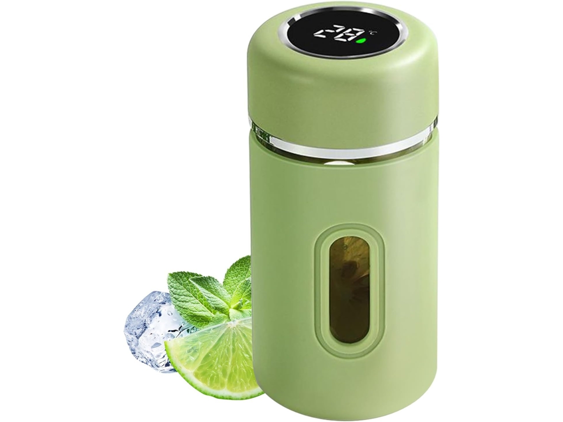 Garrafa De Água Portátil De 280ml Para Viagem Caneca De Chá Portátil À Prova De Quedas Com Visor Gokoco