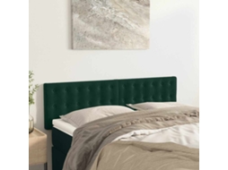 Vidaxl Cabeceiras Verde-escuro 144x5x78/88 Cm Veludo