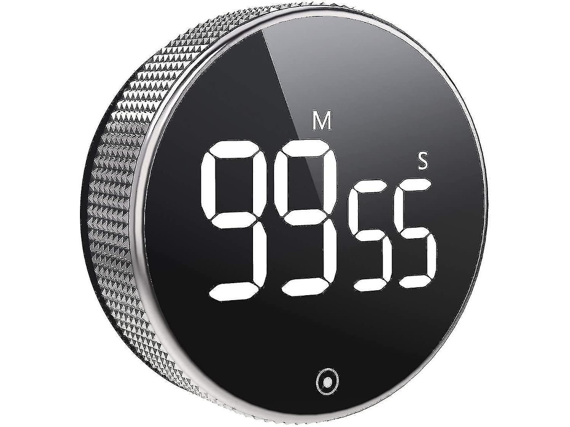 Temporizador Digital de Cozinha com Luz Constante Magnética Grande Led para Contagem Regressiva e Aulas