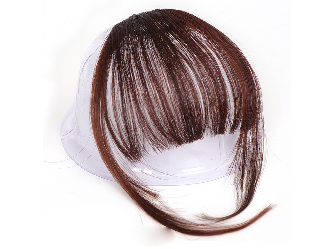 Extensiones De Pelo Clip-on Para Mujer Con Franja Oscura Marrón