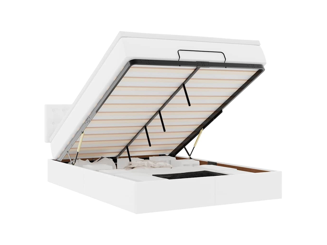 Cama Otomana com Colchões Leds Couro Artificial MAISON EXCLUSIVE (140x200 cm)