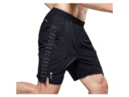 Pantalones Cortos Para Hombre Con Secado Rápido Y Ligero, Diseño 2 En 1 Con Bolsillos, Ideal Para Running Y Deportes
