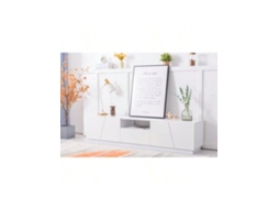 Móvel de TV moderno de 170 cm com design de painel diagonal, estilo contemporâneo para sala de estar compacta Hvorstur
