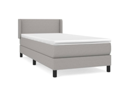 Box Spring Bed, Box Spring Beds Vidaxl Cinzeto Tecido (100 X 200 Cm)