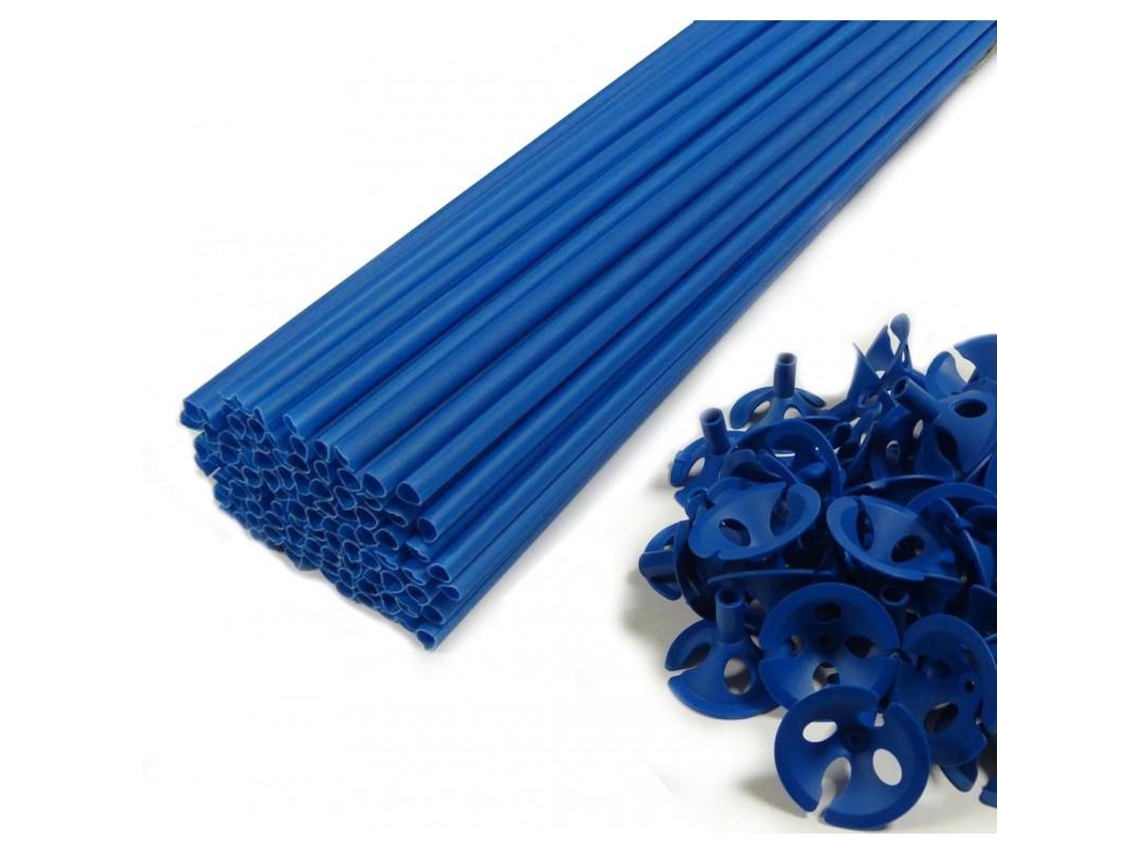 100 Suportes Plásticos 40 cm Azul
