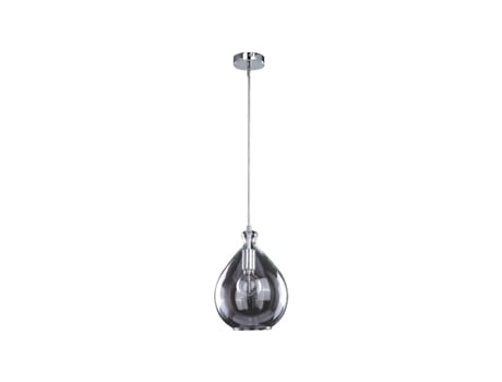 Lâmpada de Suspensão Universe In Metal Vidro Transparente Cromado 24X24X130 Cm EPIKASA