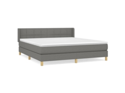Box Spring Bed, Box Spring Beds Vidaxl Cinzeto Tecido (180 X 200 Cm)