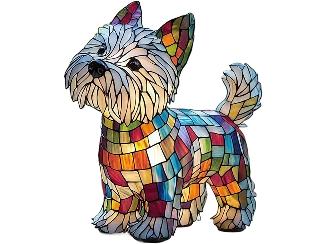 Luminária Noturna Recarregável De Resina Led Para Amantes Cães