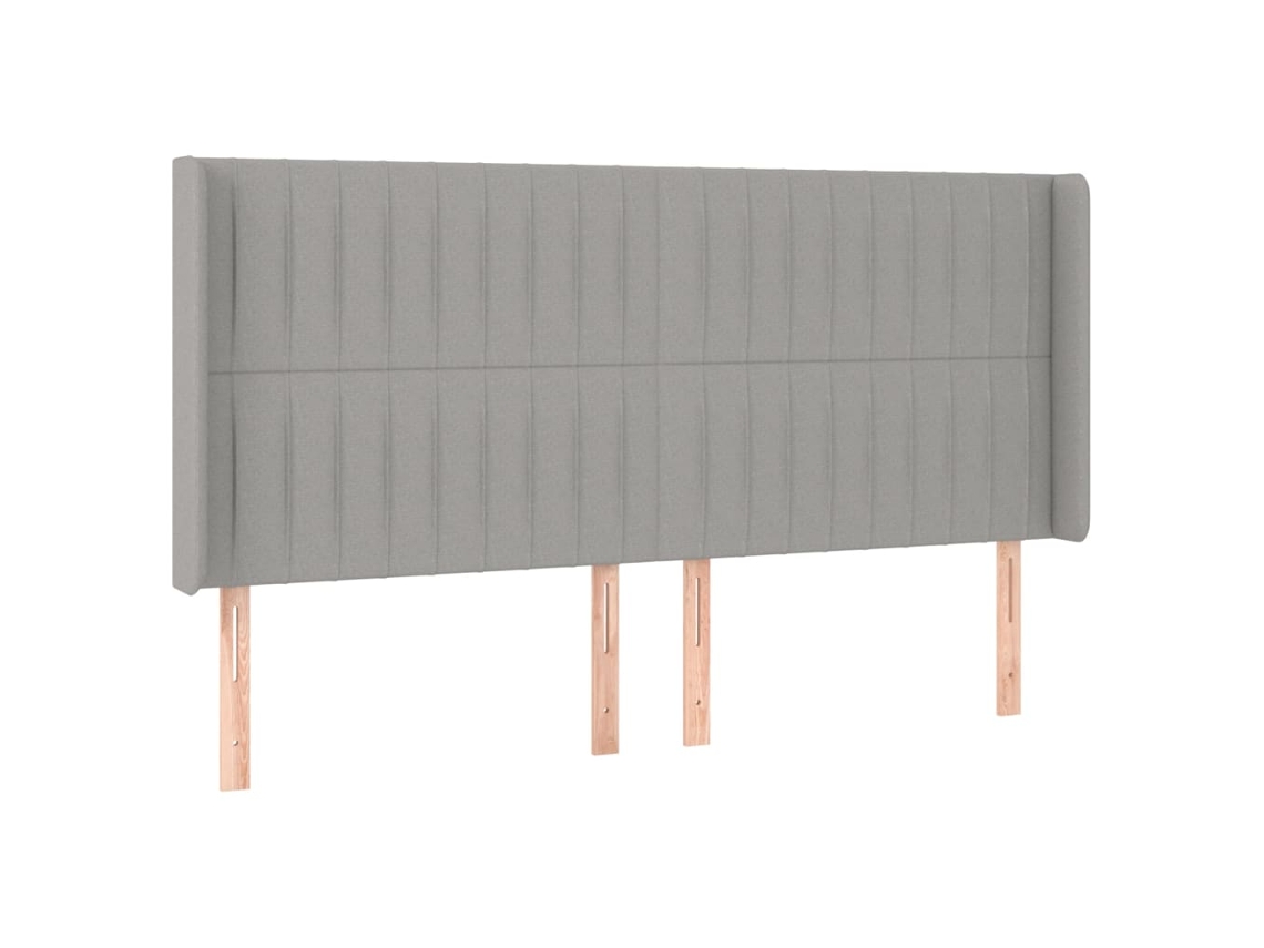 Cabeceira de cama MAISON EXCLUSIVE com tecido Abas Light Cinzento (203x16x118 cm)