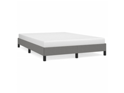 Bed Frame, Bed Frames Vidaxl Cinzeto Tecido (140 X 190 Cm)