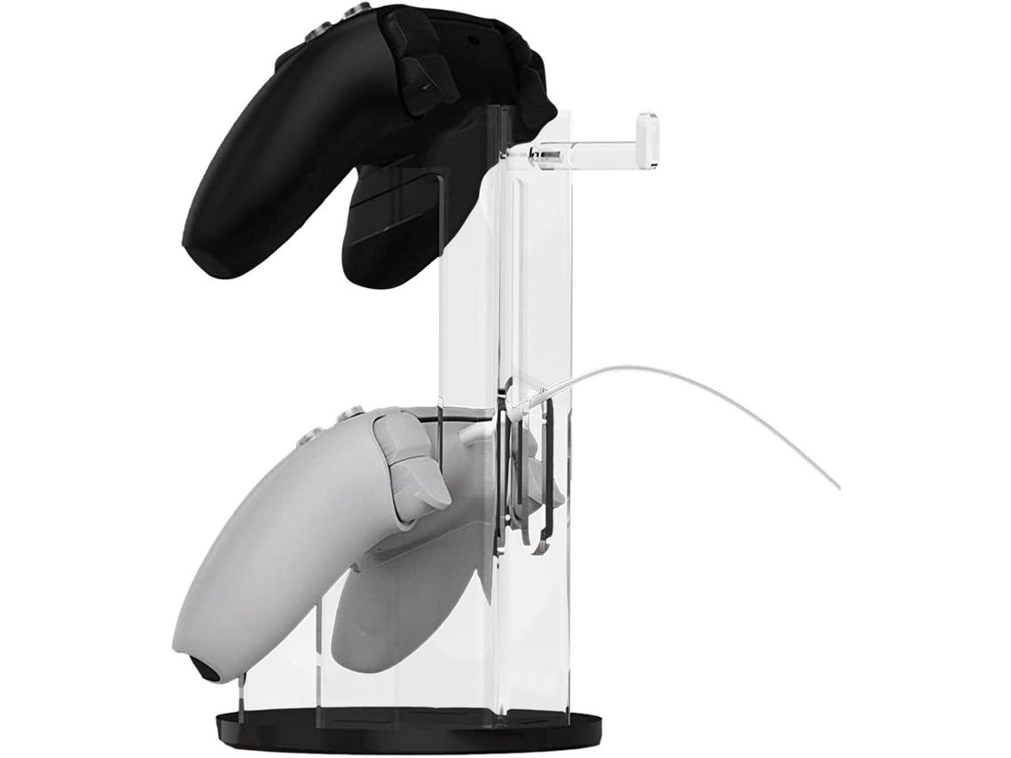 Suporte De Acrílico Para Controle Fone Ouvido 2 Níveis Exibição Controles, Suporte Para Fone De Ouvido E Mesa