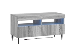 Vidaxl Gabinete De Tv Led Sonoma Cinzento Derivados De Madeira