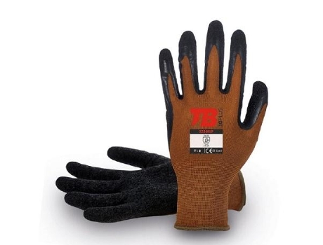 Guante nylon marron palma latex rugoso 320 grip talla 7-10 t/guante talla m-8