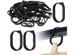 Conjunto De 100 Argolas Para Cortina De Chuveiro Com Clipes Substituíveis E Fixadores |