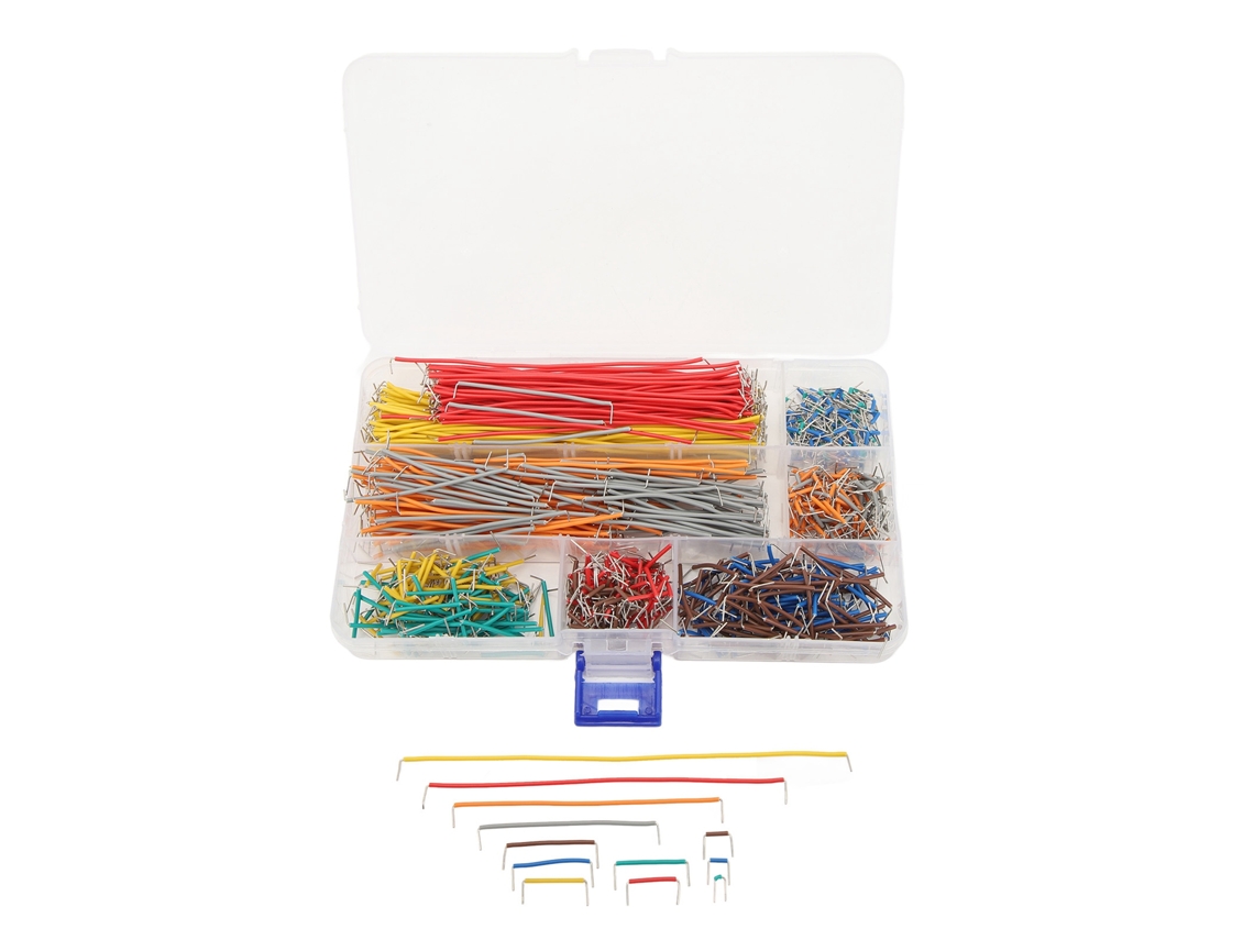 840pcs Cabo Jumper Flexível para Protoboard com Caixa de Armazenamento