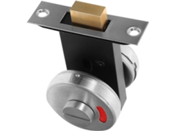 Fechadura Indicadora Para Porta De Banheiro De 53 Mm Em Aço Inoxidável, Na Cor Preta, Design Simples E Elegante.