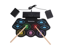 Bateria Eletrônica LAXISCREED 9 Pad Portátil para Iniciantes