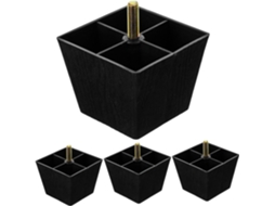 Conjunto De 4 Pés Plástico Ajustáveis Para Sofá, Com 7, 6cm De Diâmetro Ideais Para Substituir Os Pés Móveis Sofá