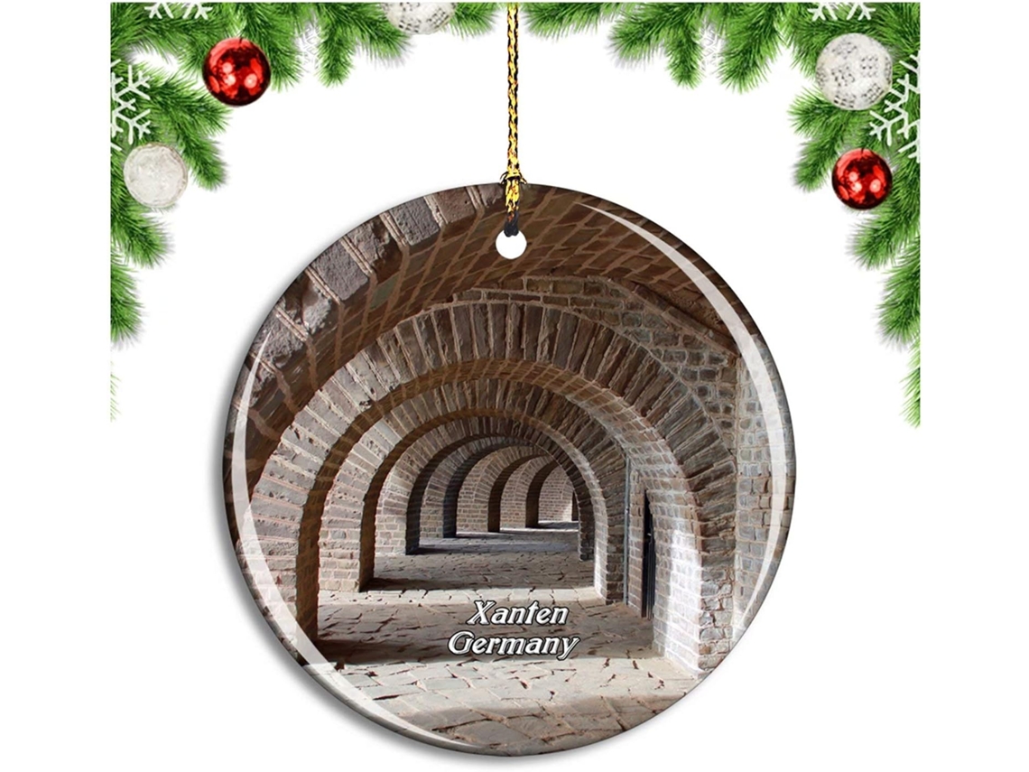 Museu Xanten, Alemanha - Enfeite de árvore de Natal suspenso - Coleção de viagens urbanas - Lembranças