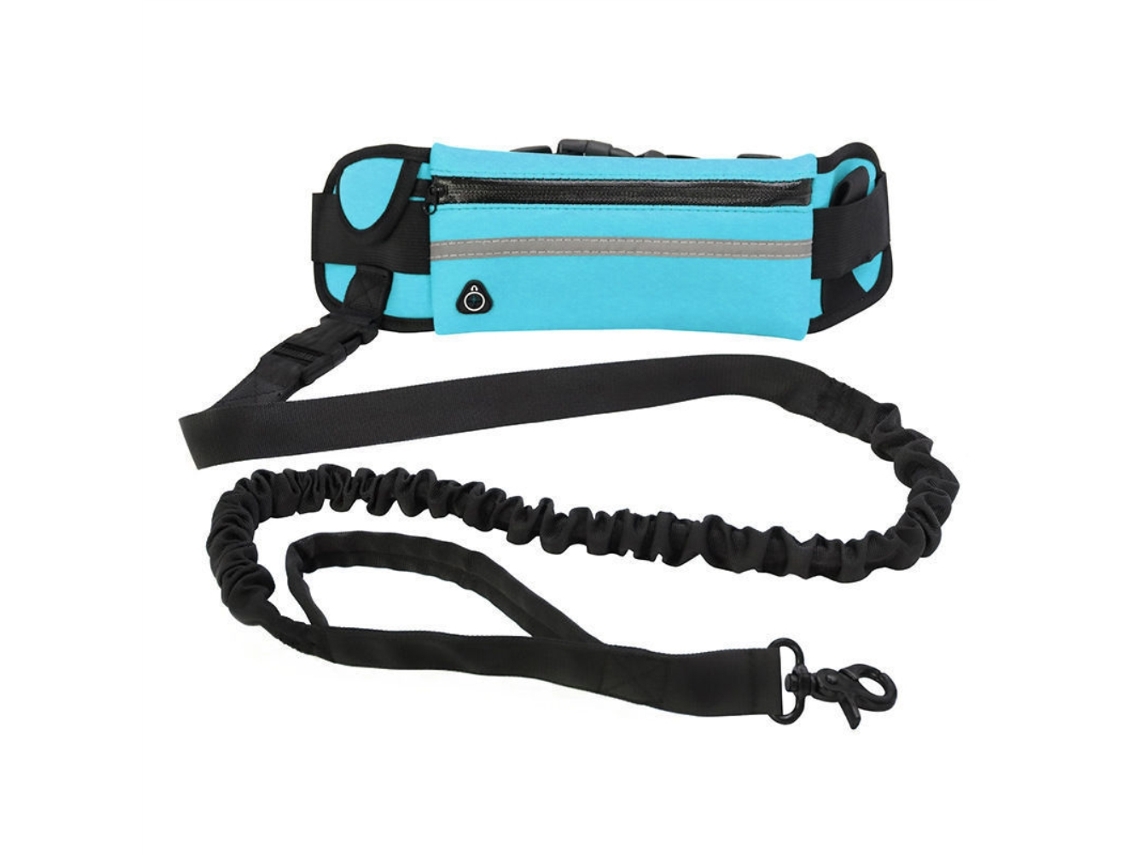 Guia Business para Cães, com Bolsa Refletiva, Sem Mãos, para Corrida e Caminhada Noturna