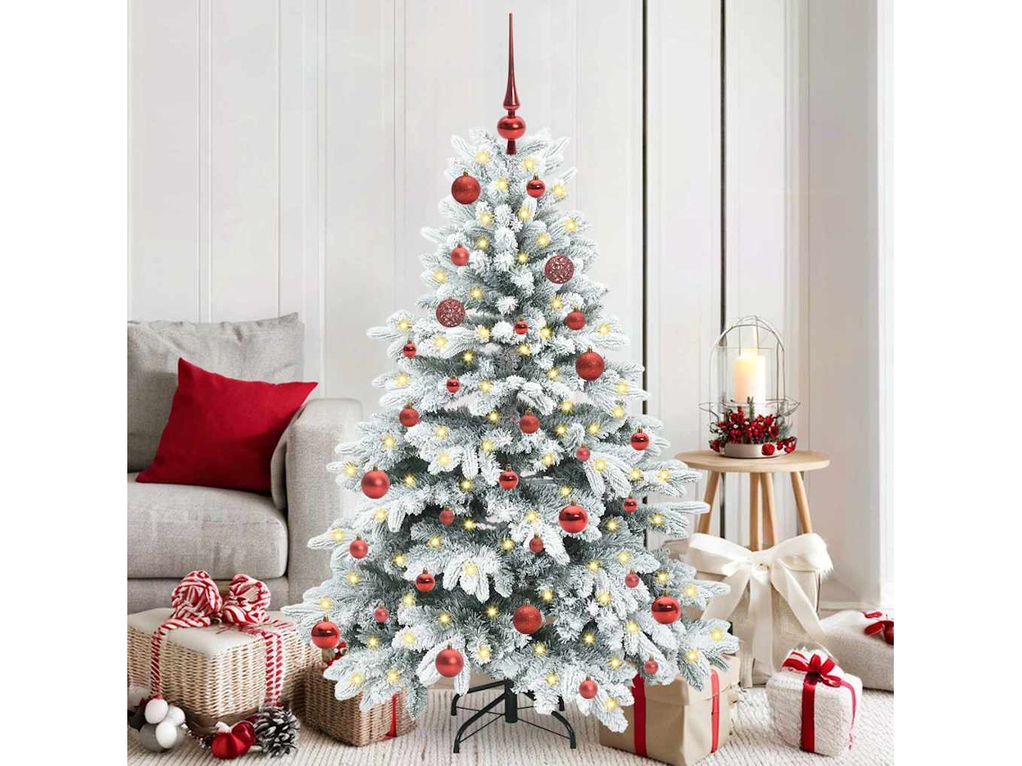 Vidaxl Árvore De Natal Artificial Com 150 Leds Branco 150 Cm Pe E Pvc