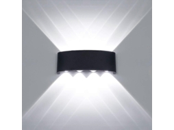 Rebe luz de Teto Led Moderna Impermeável Ip65 8w Alumínio Preto para Interior Exterior Passeio Corredor Banheiro