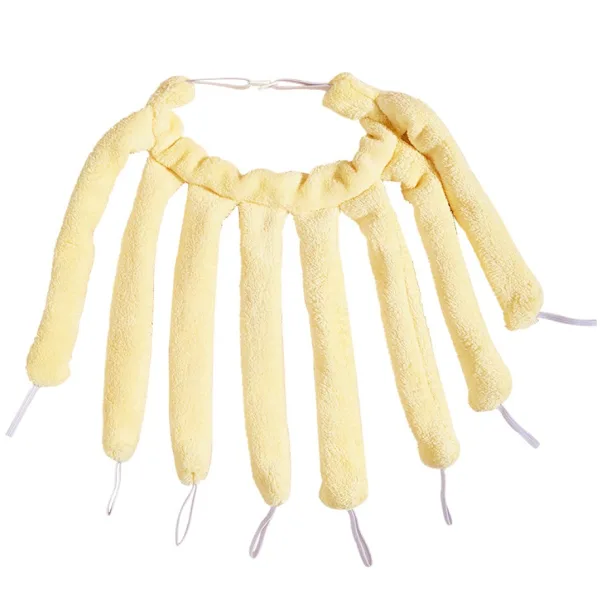 /ea/8 Faixa De Cabelo Com 8 Cachos Sem Calor E Garras Amarela-aquaforge