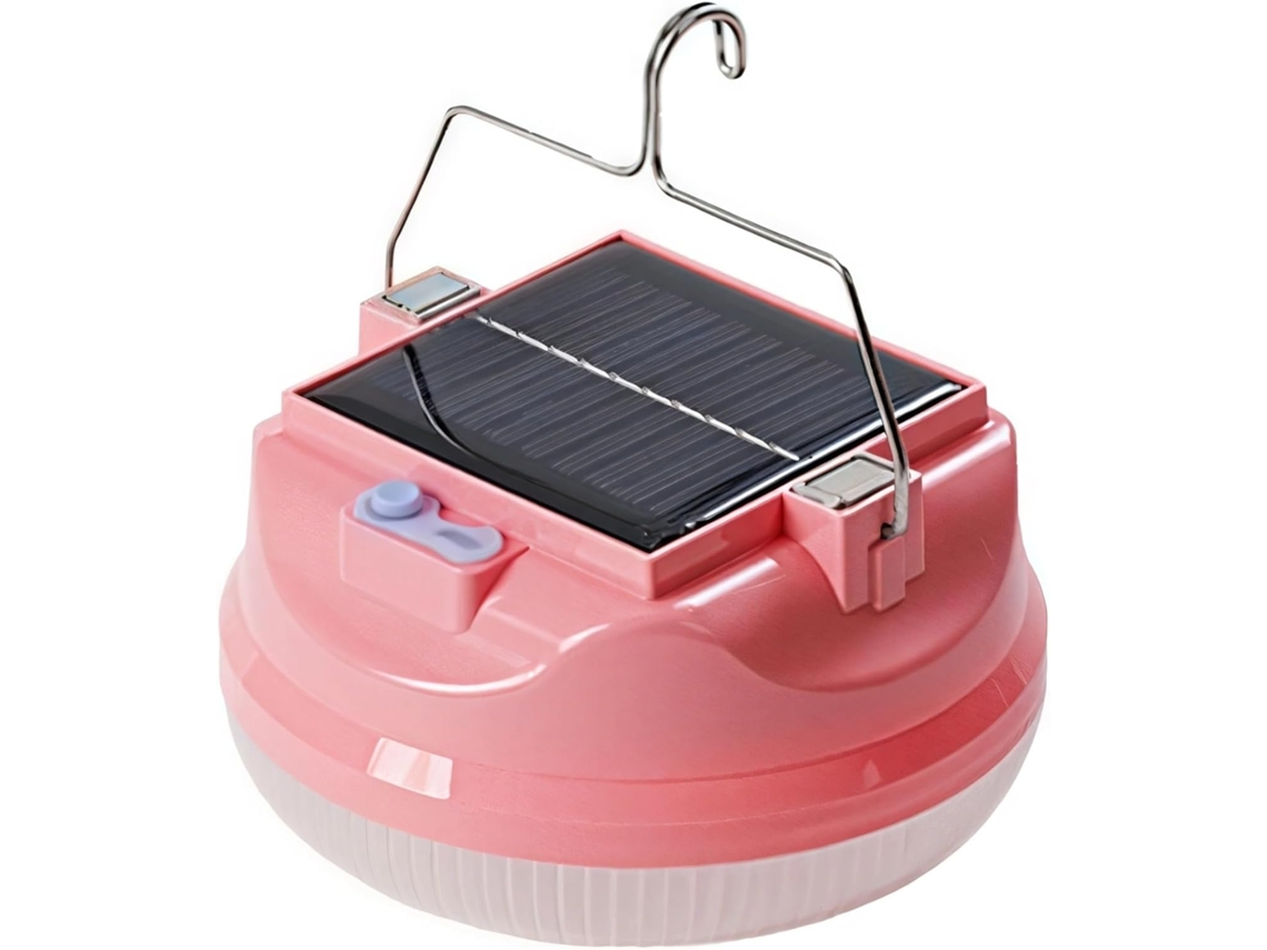 Lâmpada Solar Externa de Alta Capacidade com Interruptor de Toque e Design em ABS, 6000 mAh