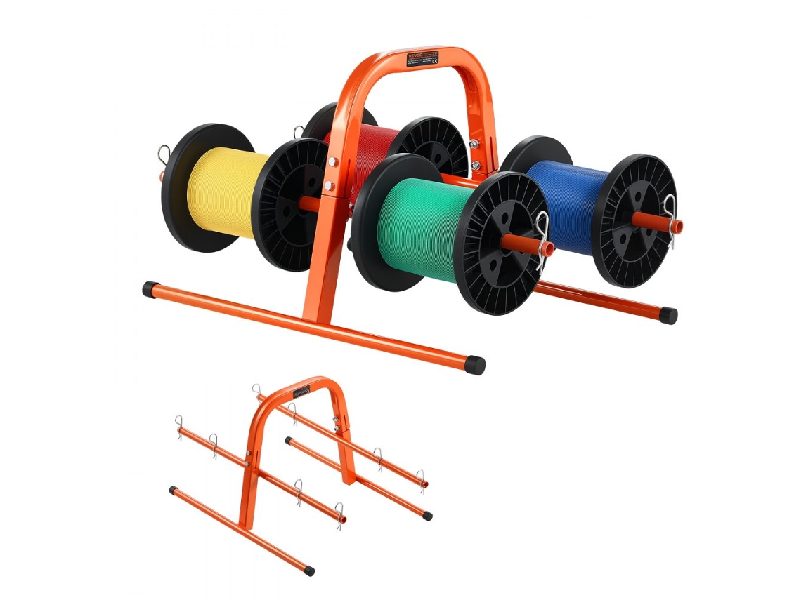 Suporte De Bobinas Até 8 Unidades Ø24cm Com Estrutura Resistente Tekmaquinas