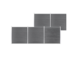 Painel De Vedaã§ã£o Para Jardim 872x186 Cm Wpc Cinzento DKD HOME DECOR