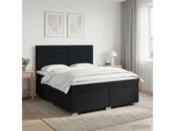 Vidaxl Cama Box Spring Com Colchão Preto 140 X 190 Cm Tecido