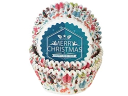 100 Forminhas De Cupcake Com Tema Natalino, Papel Antiaderentes E Resistentes À Gordura, Utensílios Cozinha - Em Estoque 100p