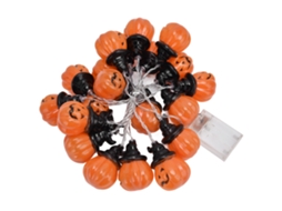 Luz de Cadeia de Abóbora Led 20led 3m Modo Duplo Decorativa Festa Halloween Casa