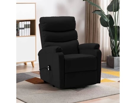 Poltrona VIDAXL Reclinável Elevatória 321276 Couro Artificial Preto