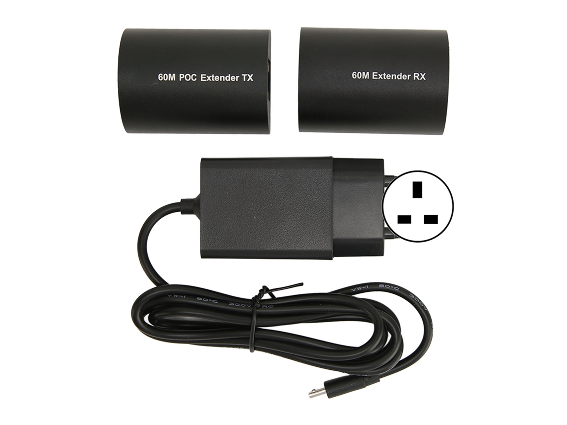 extensor de Interface Multimídia Hd 60m Cat5 Cat6 Cat7 Ethernet 1080p Uk Plug