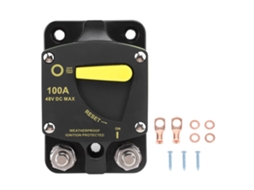 Disjuntor Automático Laxiscreed 12v-48v Cc Com Reset Manual Para Proteção Elétrica