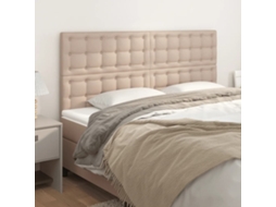 Cabeceira | Painel De Cama Cappuccino 160x5x118/128 Cm Couro Sintético