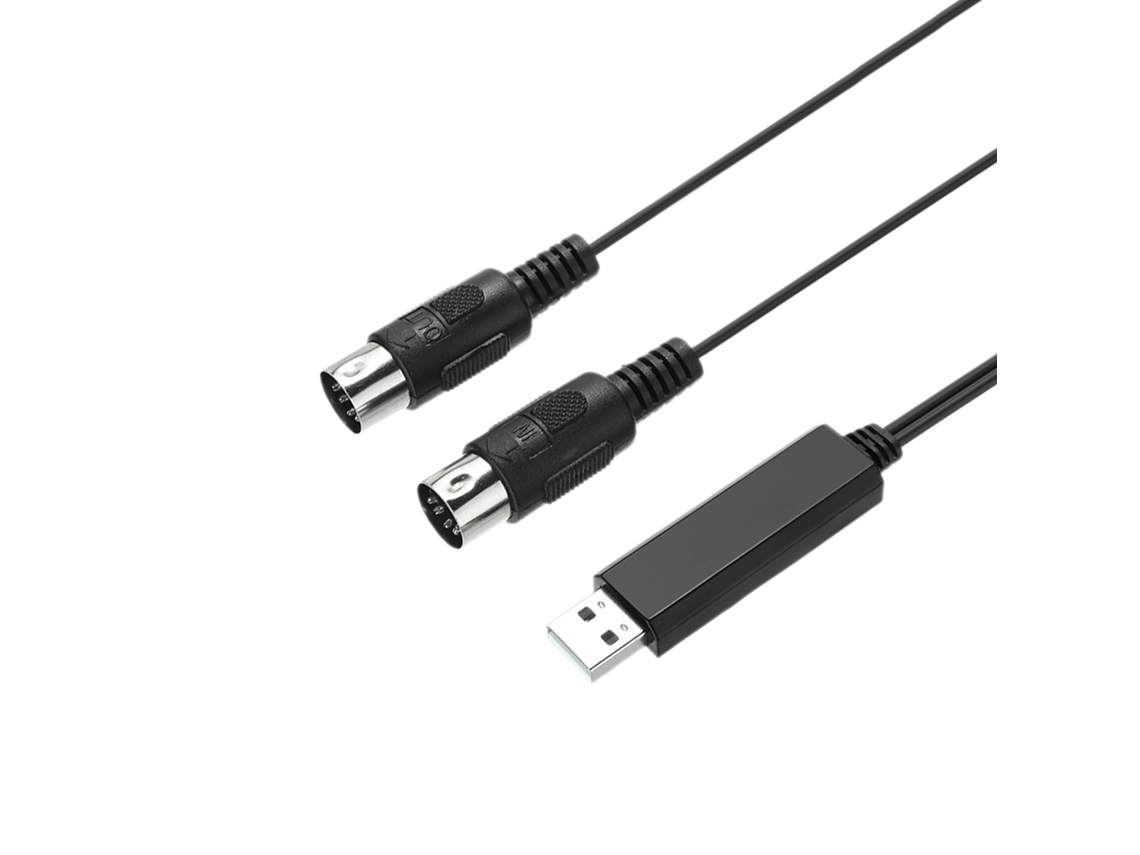 Cabo MIDI USB de 5 pinos Hifing, adaptador conversor de entrada/saída para teclado musical de PC | S/MARCA