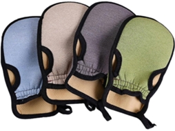 Esponjas Esfoliantes para Banho Luvas, Conjunto de 4, 250d, Material Vegetal, Formatos Pequenos