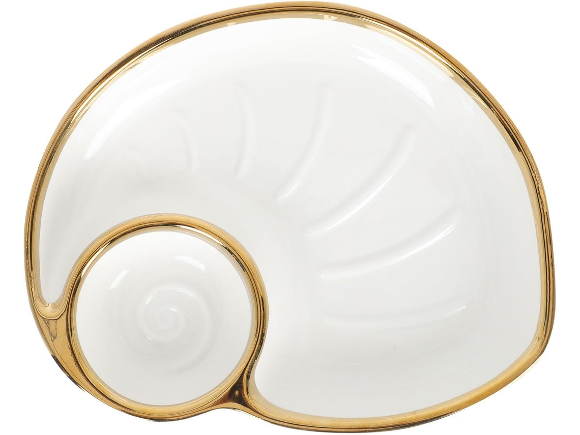 Prato Para Raviólis Gatuida Simple Ceramic, Branco